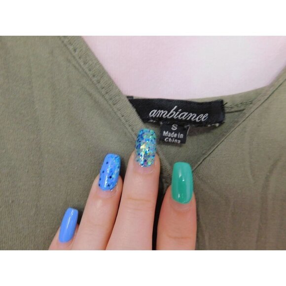 SALE Ambiance Jumpsuit Women Small Olive Green Orange Stripe Casual Versatile Tr - Picture 5 of 7